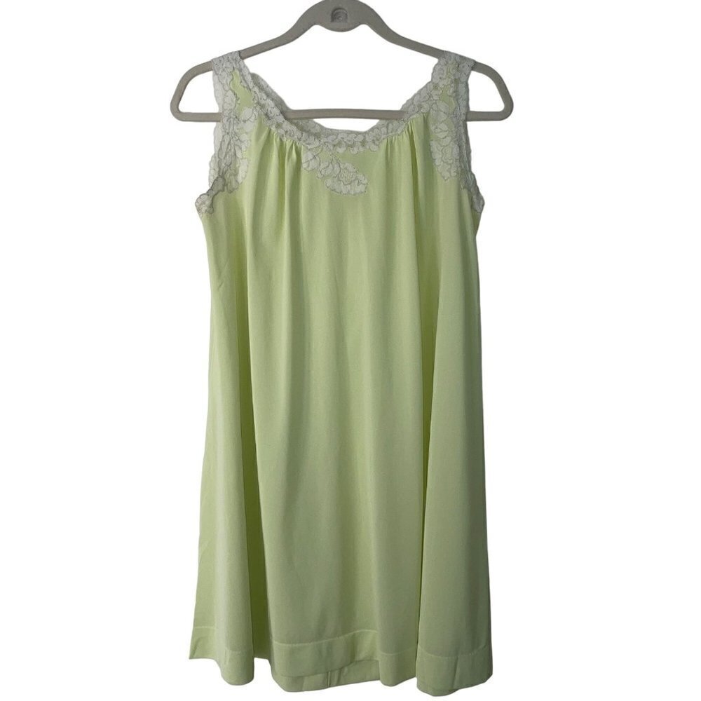 Gossard Artemis Vintage Womens Nightgown Size Small Green Baby Doll Nylon - Picture 11 of 12